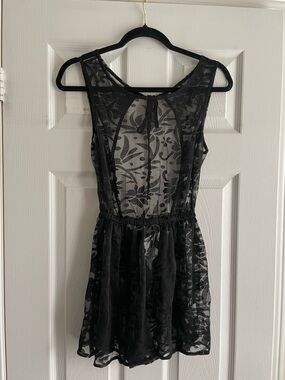 BNWT ASOS Black Sheer Lace Romper